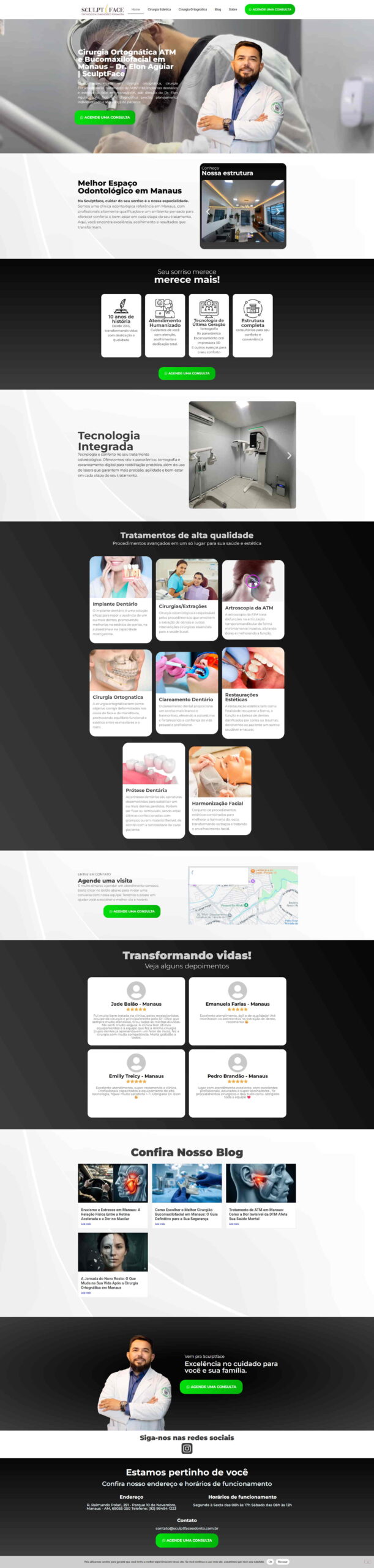 Sculptface Odonto website